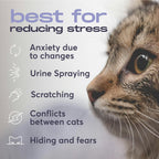 BUDDYJOY® Cat Calming Diffuser Kit – Long-Lasting 30-Day Formula with Pheromones for Stress Relief, Relaxation, and Anxiety Reduction in Cats Easy to Use – (3 Diffusers + 3 Refills)