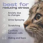 BUDDYJOY® Cat Calming Diffuser Kit – Long-Lasting 30-Day Formula with Pheromones for Stress Relief, Relaxation, and Anxiety Reduction in Cats Easy to Use – (1 Diffuser + 2 Refills)