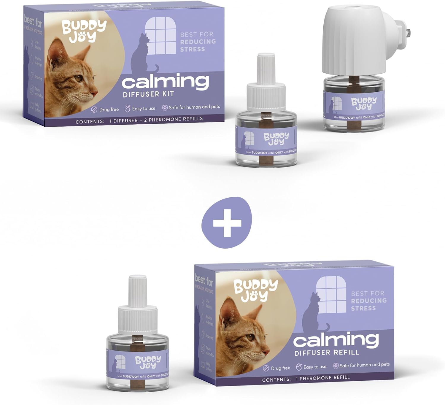 Bundle - 1 Diffuser + 5 Refills - For cats - (1 diffuser + 3 refills)