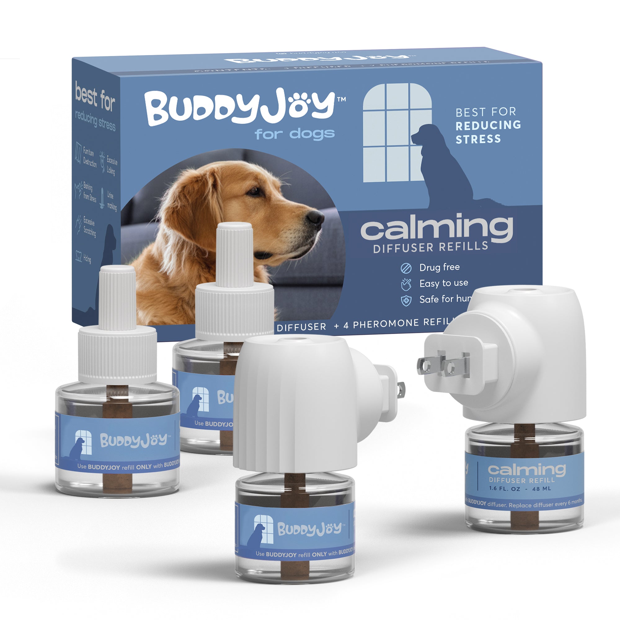 Dog Calming Diffuser Refills (2 Diffuser + 4 Refills)